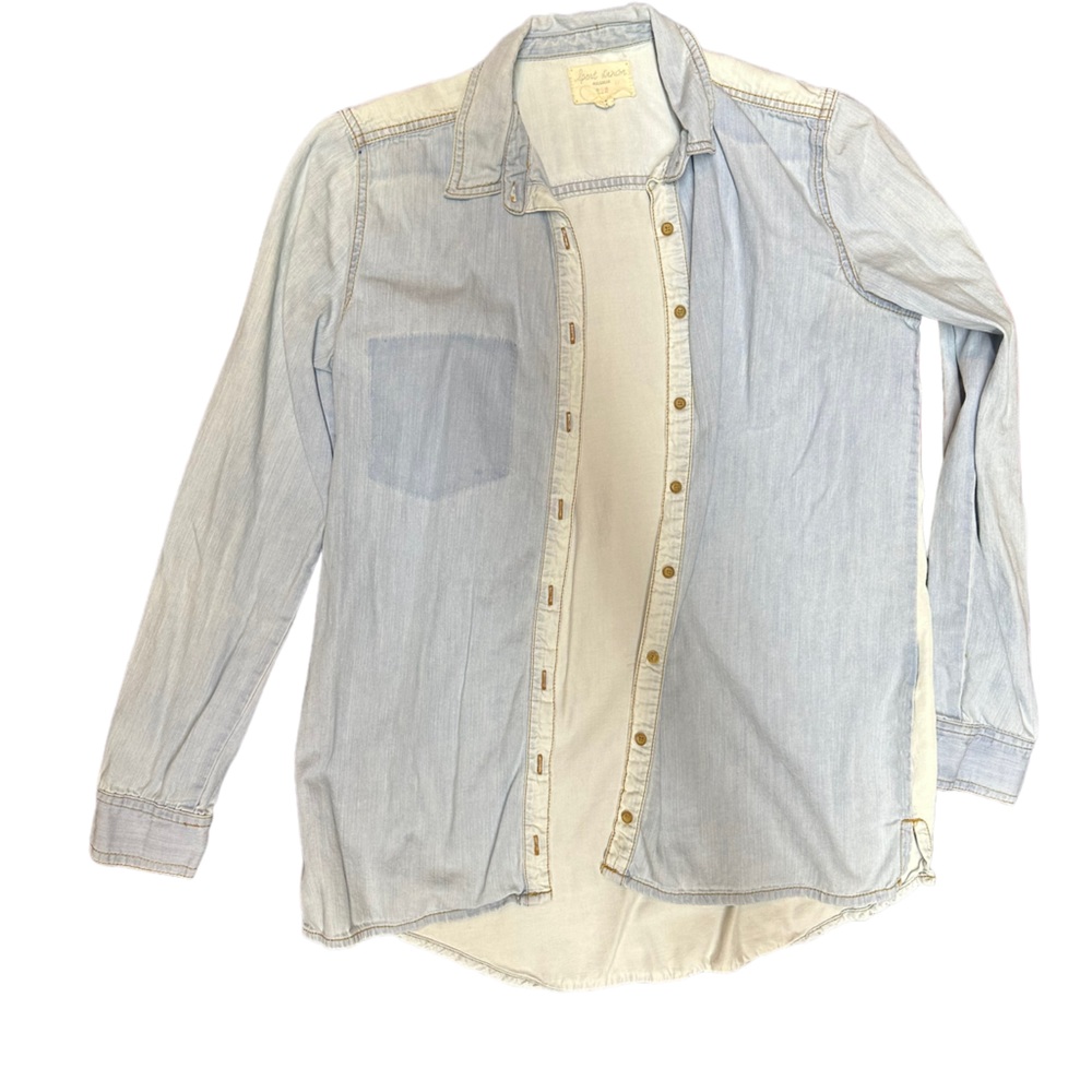 Pull&Bear | Sport Denim Two Tone Chambray Button Up
